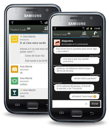 Descarga twinMobile - Chat en grupo y sms gratis