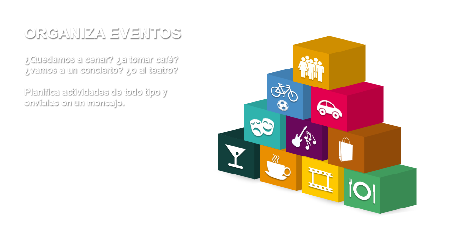 Organiza eventos. Planifica actividades de todo tipo y envíalas en un sms gratis